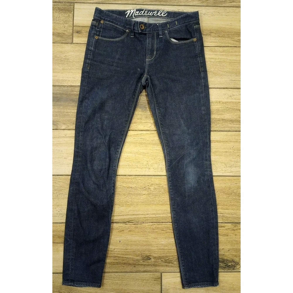 Madewell Jeans Women's‎ Size 25 Blue Tapered Leg Stretch Dark Wash Denim